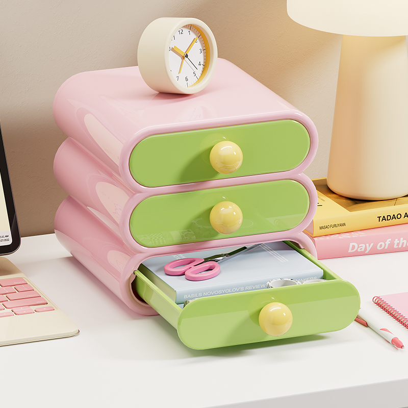 Pegboard Office Organizer - Uforu Dopamine Desk Organizer, 3-Tier Drawer