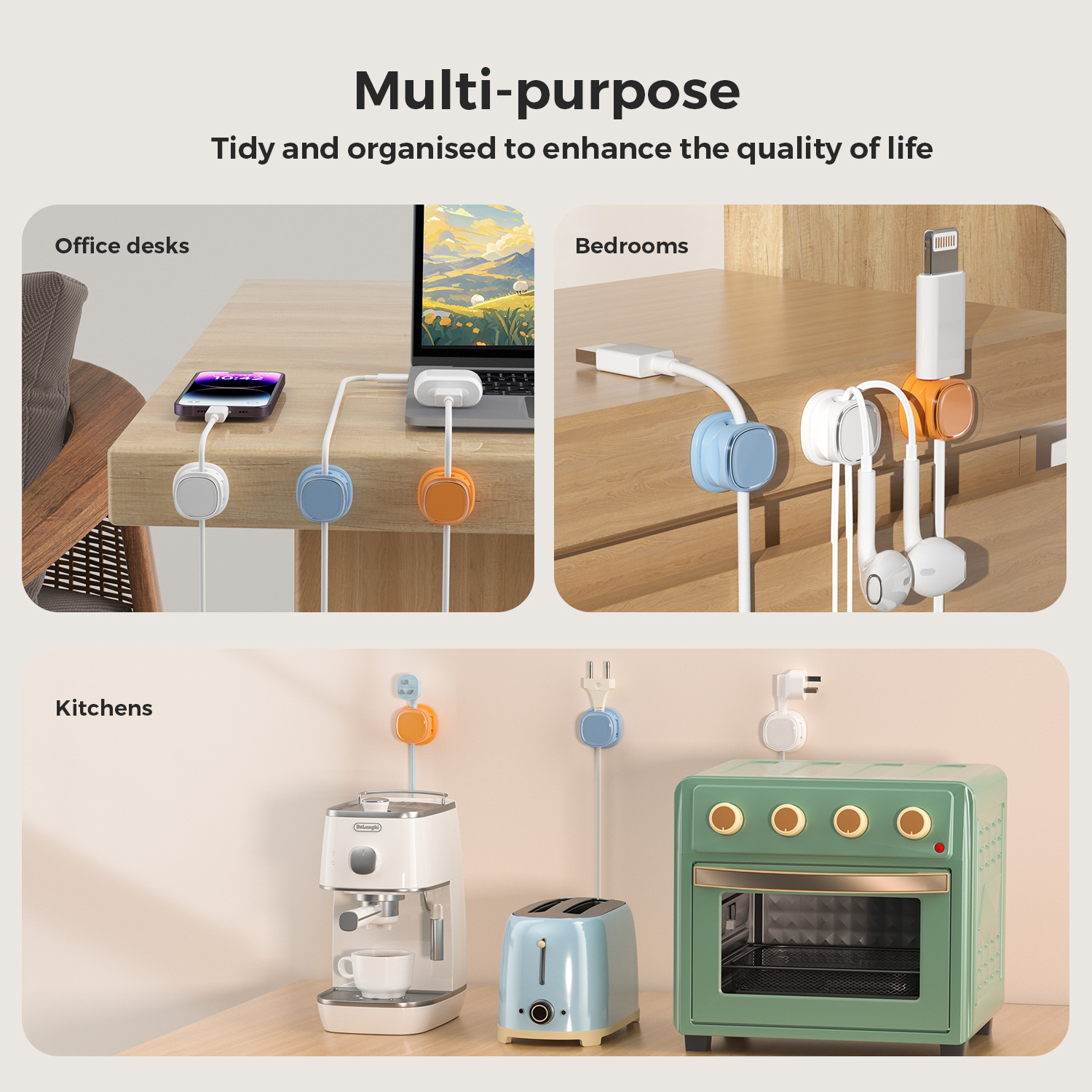 adhesive cable organizer Cable - Pegboard Office Organizer recension och pris