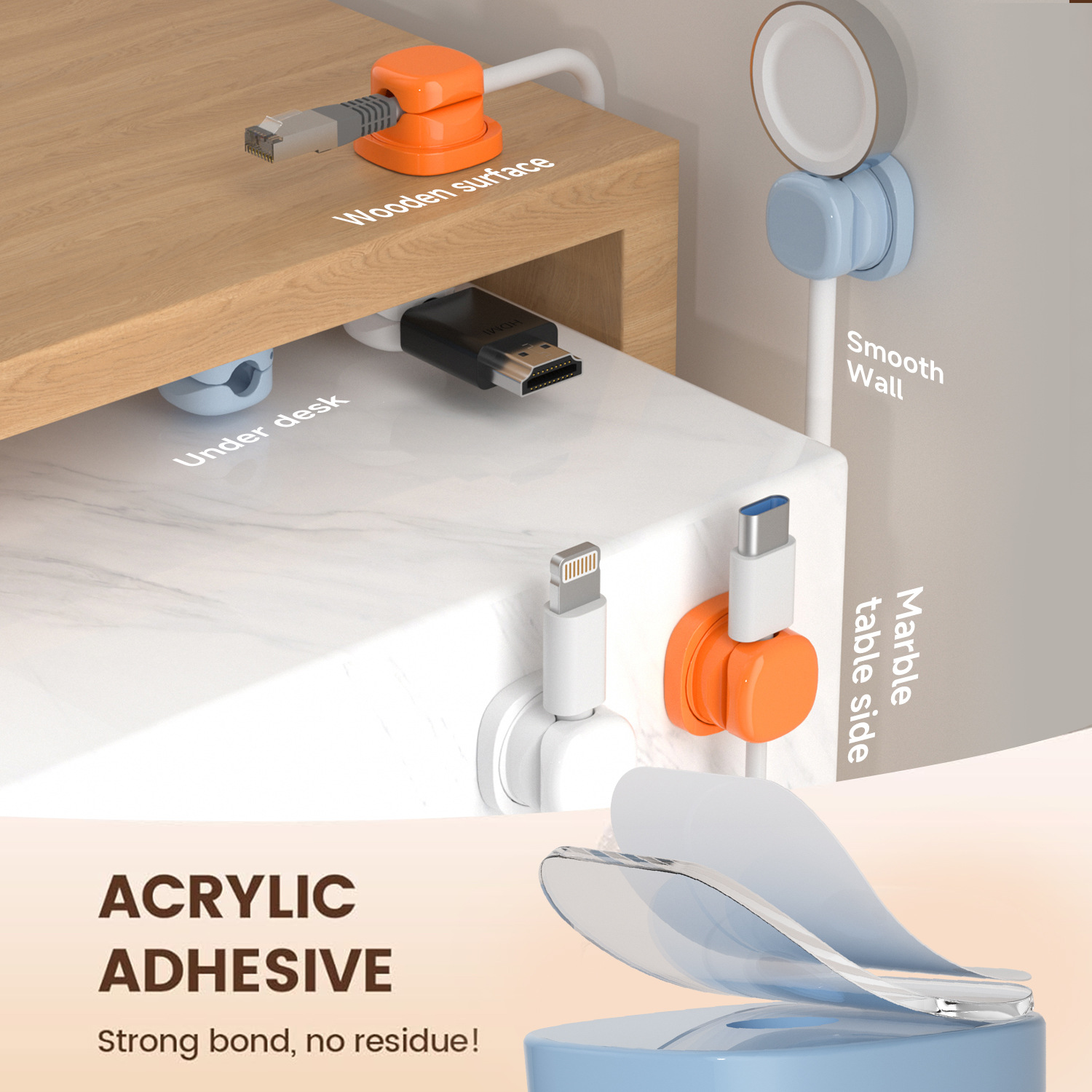 adhesive cable organizer Cable - Pegboard Office Organizer recension och pris