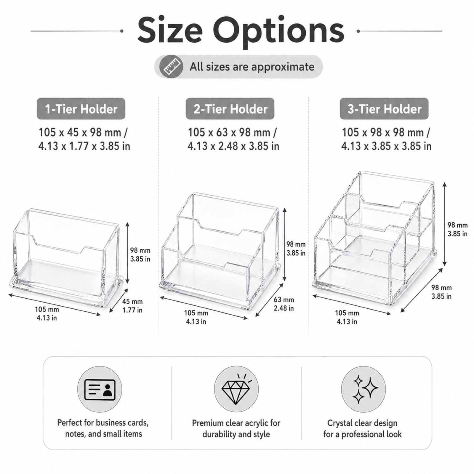 1-3Pcs Modern Clear Acrylic Bu - Pegboard Office Organizer recension och pris