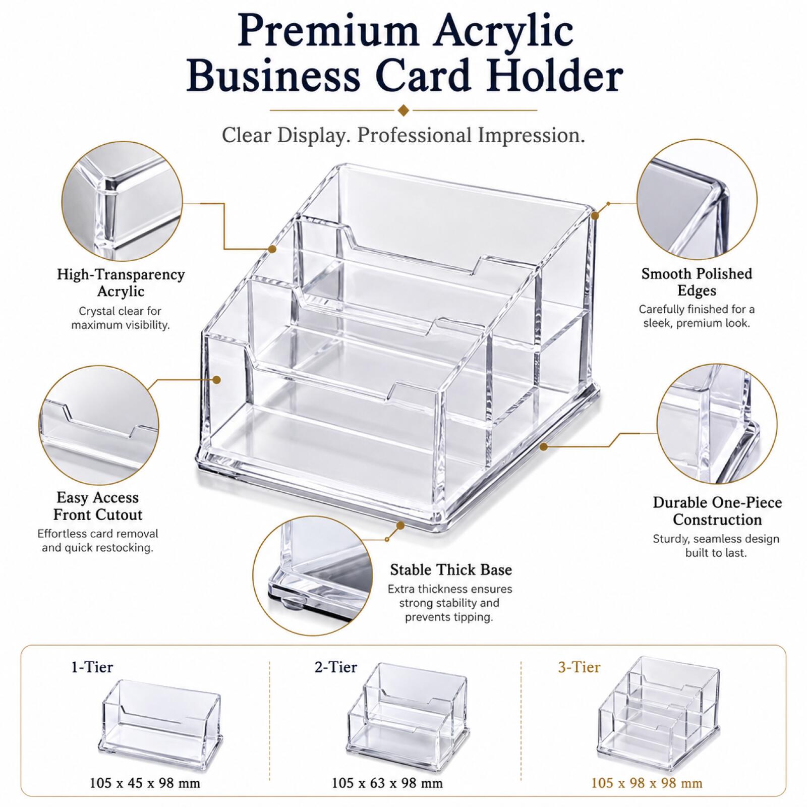 1-3Pcs Modern Clear Acrylic Bu - Pegboard Office Organizer recension och pris
